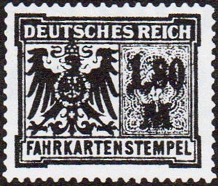 Germany Stamps Fahrkartenstempel Railway Ticket Tax